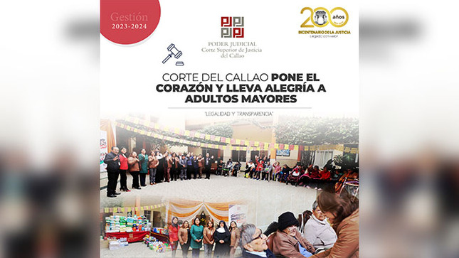 Corte Superior de Justicia del Callao pone el corazón y lleva alegría a adultos mayores en su día