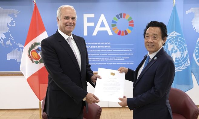 Embajador del Perú presentó cartas credenciales como representante permanente ante la FAO