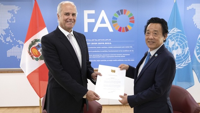 Embajador del Perú presentó cartas credenciales como representante permanente ante la FAO