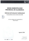 Vista preliminar de documento Informe de Evaluación Institucional Primer semestre 2024