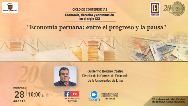 Del 26 al 29 de agosto se realizará el Ciclo de Conferencias "Economía, derecho y constitución en el siglo XXI" organizado por el CEC del TC