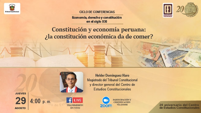 Del 26 al 29 de agosto se realizará el Ciclo de Conferencias "Economía, derecho y constitución en el siglo XXI" organizado por el CEC del TC