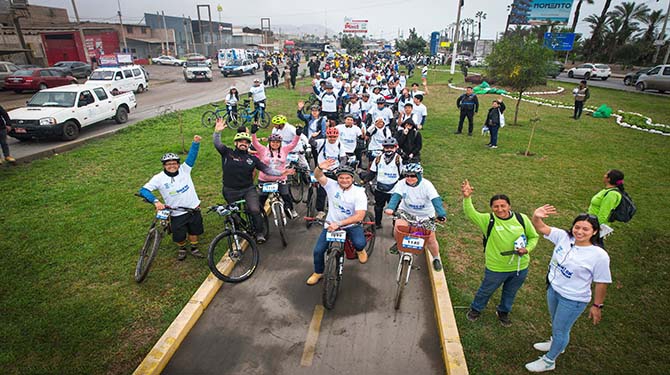 El punto de inicio fue frente a los Pantanos de Villa