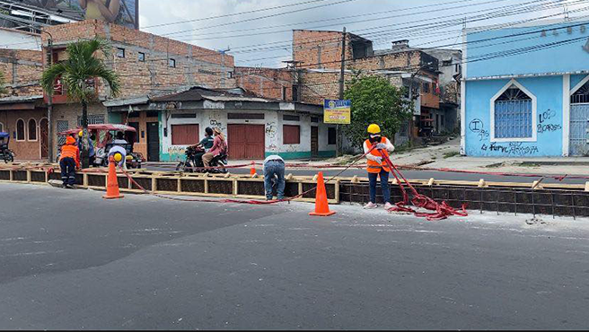 Maynas mejora la Av. Quiñones: Renovación de Berma central para una ciudad más Segura y Verde