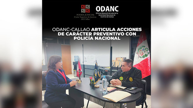 ODANC-Callao articula acciones de carácter preventivo con Policía Nacional