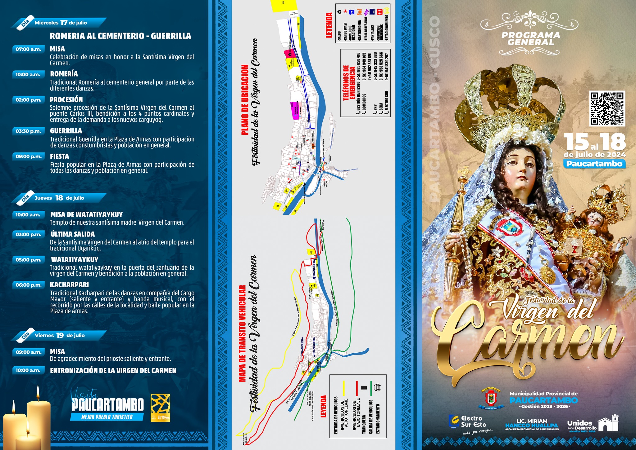 Archivo Imagen del Programa General de la Festividad de la Virgen del Carmen Paucartambo 2024