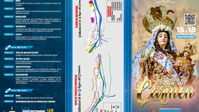Archivo Imagen del Programa General de la Festividad de la Virgen del Carmen Paucartambo 2024
