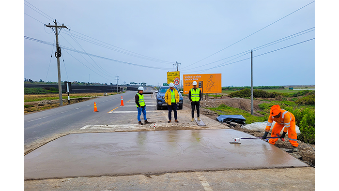 Avances destacados en la instalación de reductores de velocidad y mejoras de seguridad vial en la carretera Costanera