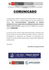 Vista preliminar de documento Comunicado SDC N° 015-2024-Cancelacion de Proceso - Fecha de Publicación 26-08-2024