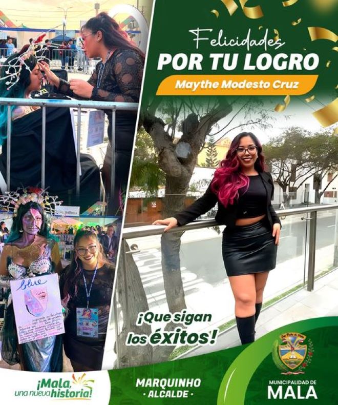 Con gran alegría y orgullo extendemos las felicitaciones a nuestra vecina y querida maleña Maythe Modesto Cruz