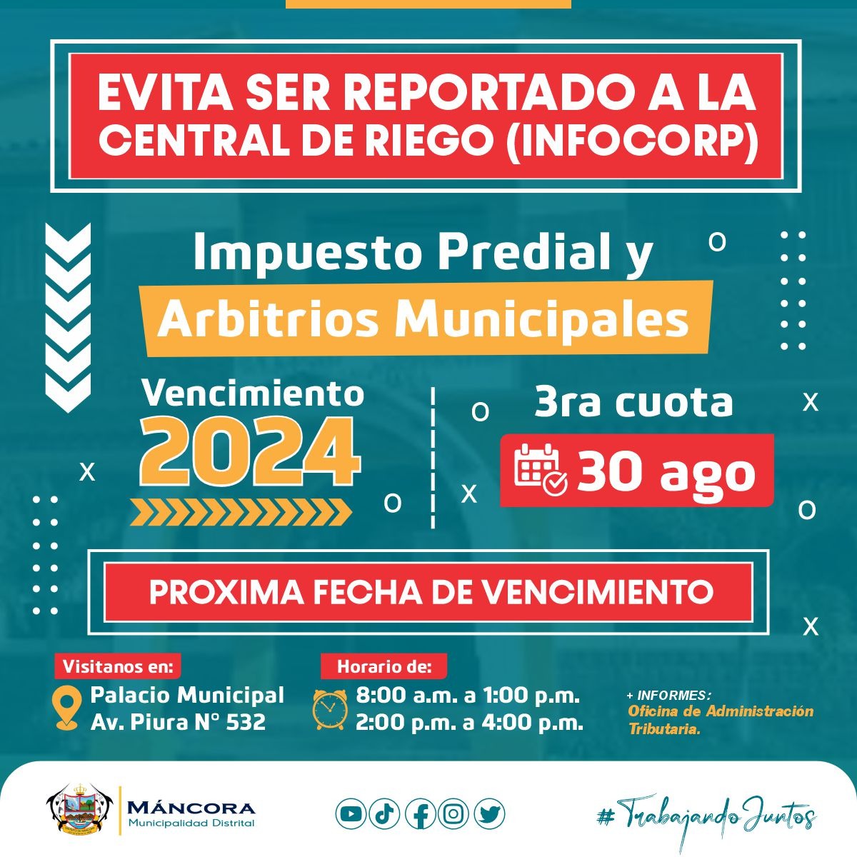 Paga puntual tus Tributos Municipales 2024