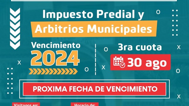 Paga  puntual tus Tributos Municipales 2024