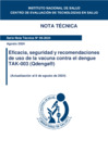 Vista preliminar de documento NOTA TÉCNICA SDETS-CETS-INS N° 06-2024_Eficacia, seguridad y recomendaciones de uso de la vacuna contra el dengue