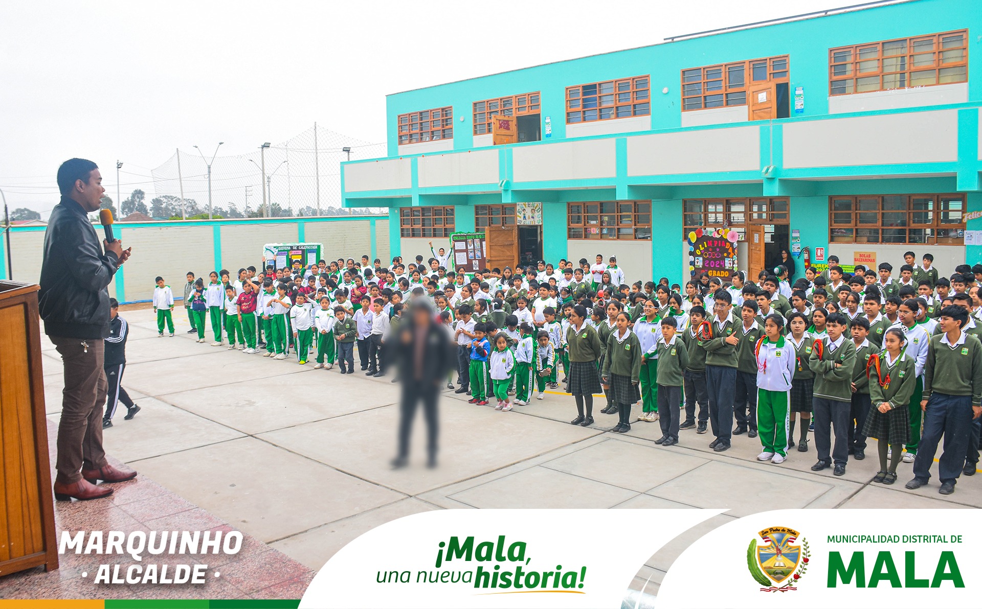 Entrega de 2 Mallas Raschel a la IEP N°20158 - 2 de Mayo La Huaca