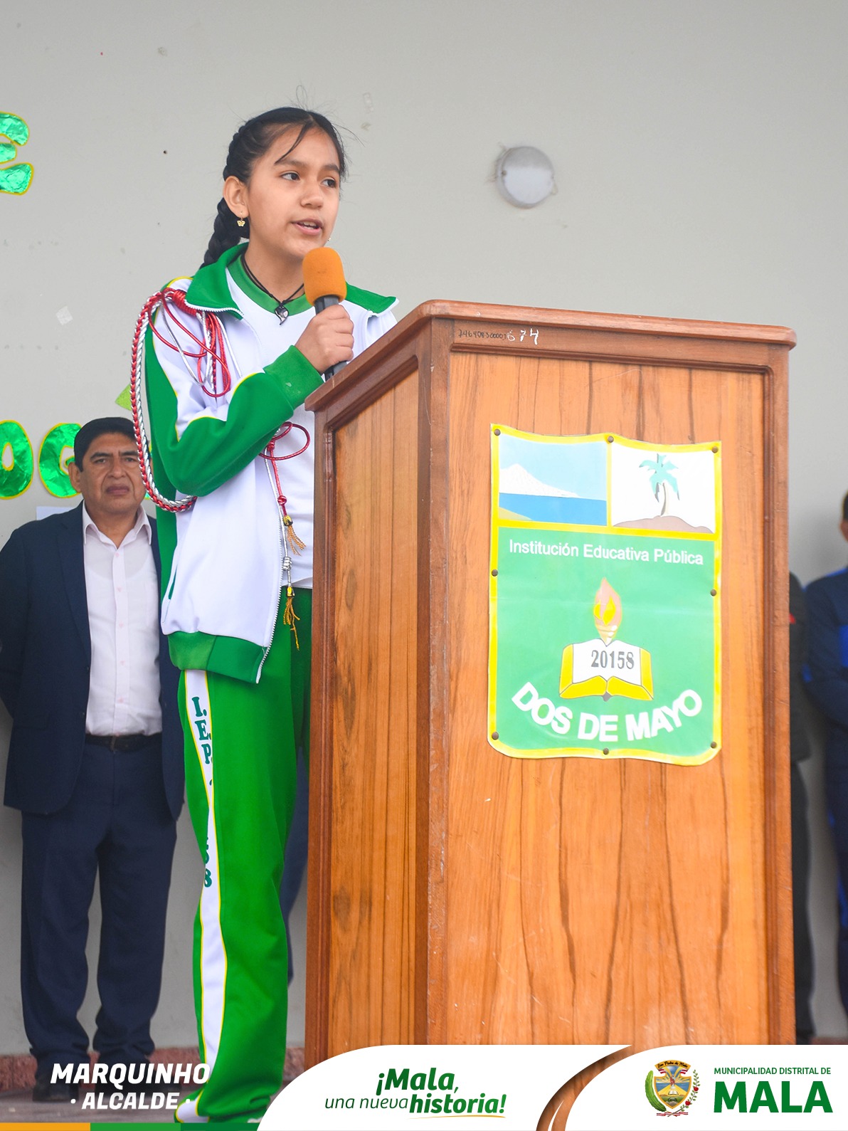 Entrega de 2 Mallas Raschel a la IEP N°20158 - 2 de Mayo La Huaca