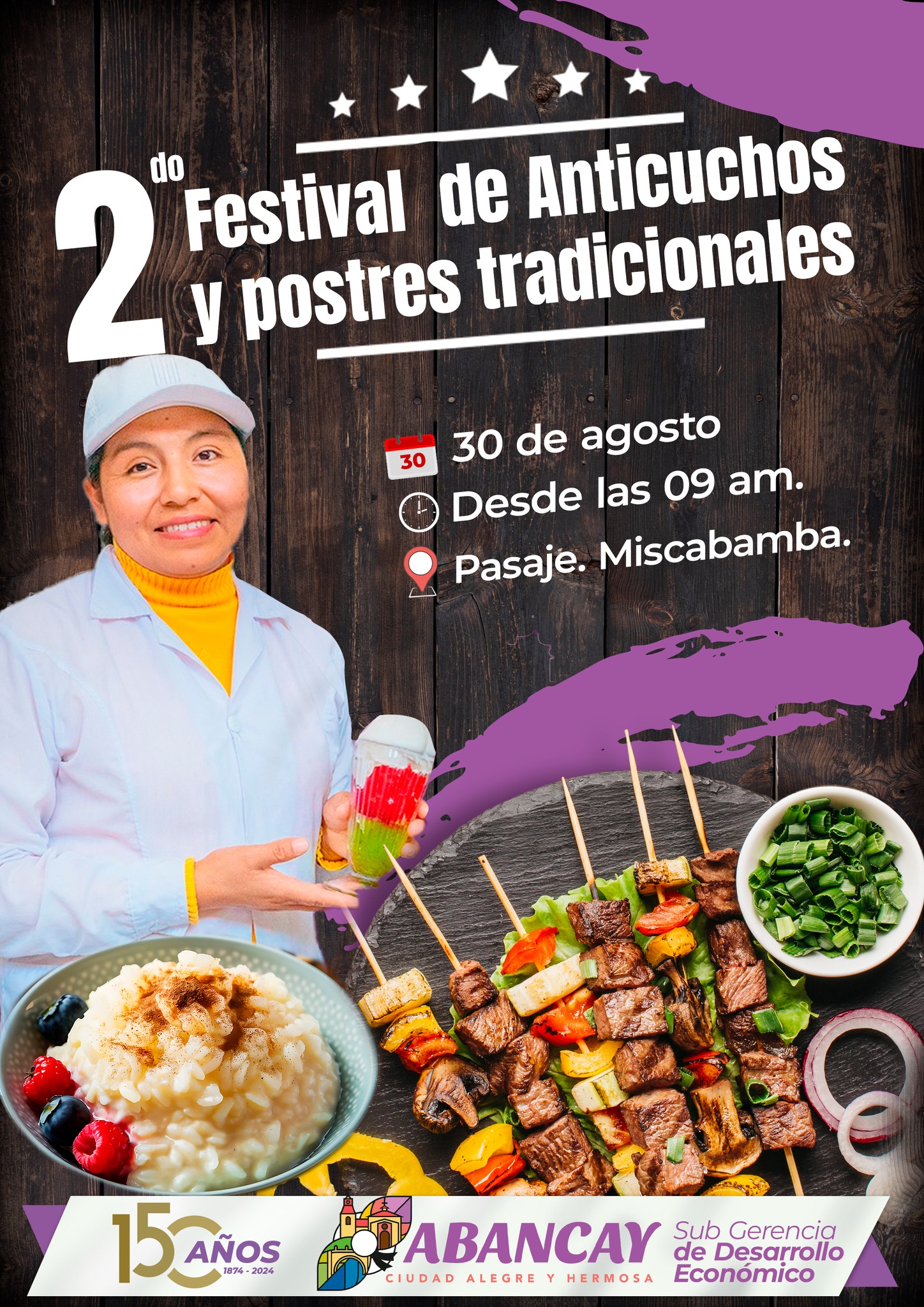 🥞¡Ven al 2DO festival de anticuchos y dulces tradicionales!💯