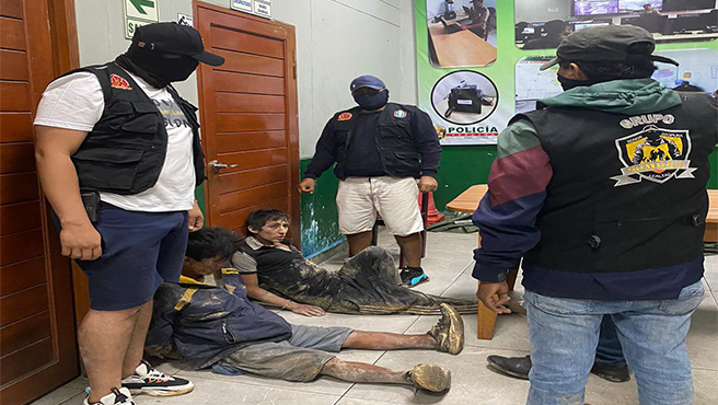 Serenazgo de Maynas detiene a dos sujetos en flagrante delito