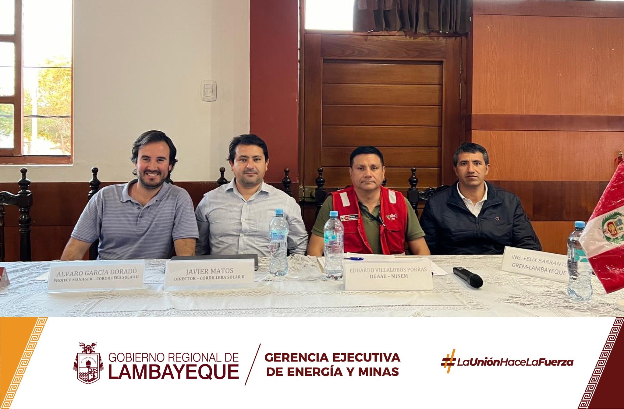 El Gobierno Regional de Lambayeque, a través de la Gerencia Ejecutiva de Energía y Minas asistió al taller participativo del proyecto: "Parque Eólico Vientos de Murrup de 202.5 MW y línea de transmisión 220KV" que se desarrolló en el auditorio de la Municipalidad de Mórrope, luego de haber presentado el Estudio de Impacto Ambiental Semidetallado del mencionado proyecto.
