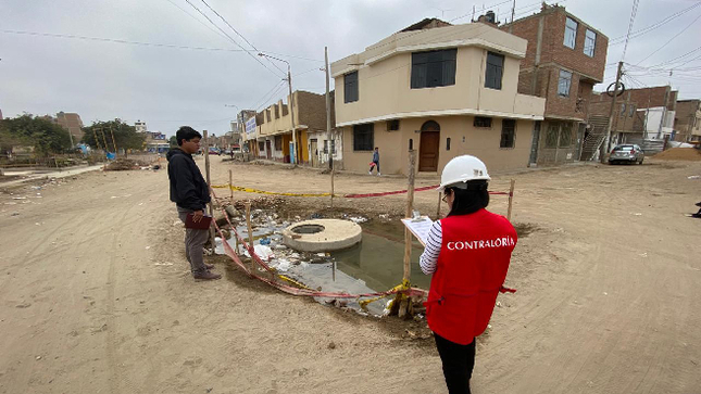 Lambayeque.– La Contraloría General advirtió sobre riesgos en la continuidad de la ejecución de la obra de mejoramiento de las redes de agua potable y alcantarillado con conexiones domiciliarias de los pueblos jóvenes de San Antonio y ampliación San Antonio, del distrito y provincia de Chiclayo. 
