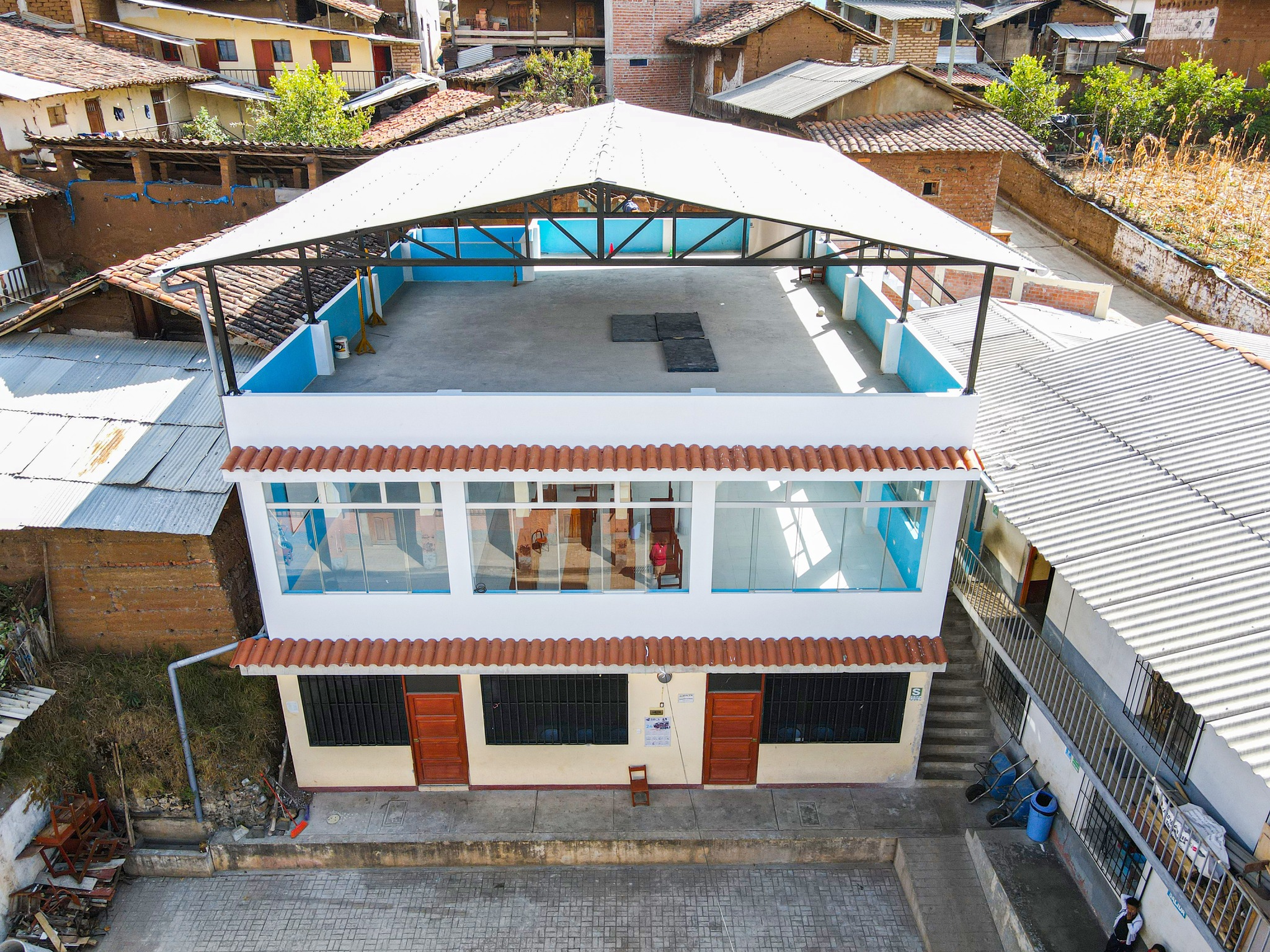 Obra Culminada: Auditorio para la I.E. Ciro Alegría de Sartimbamba