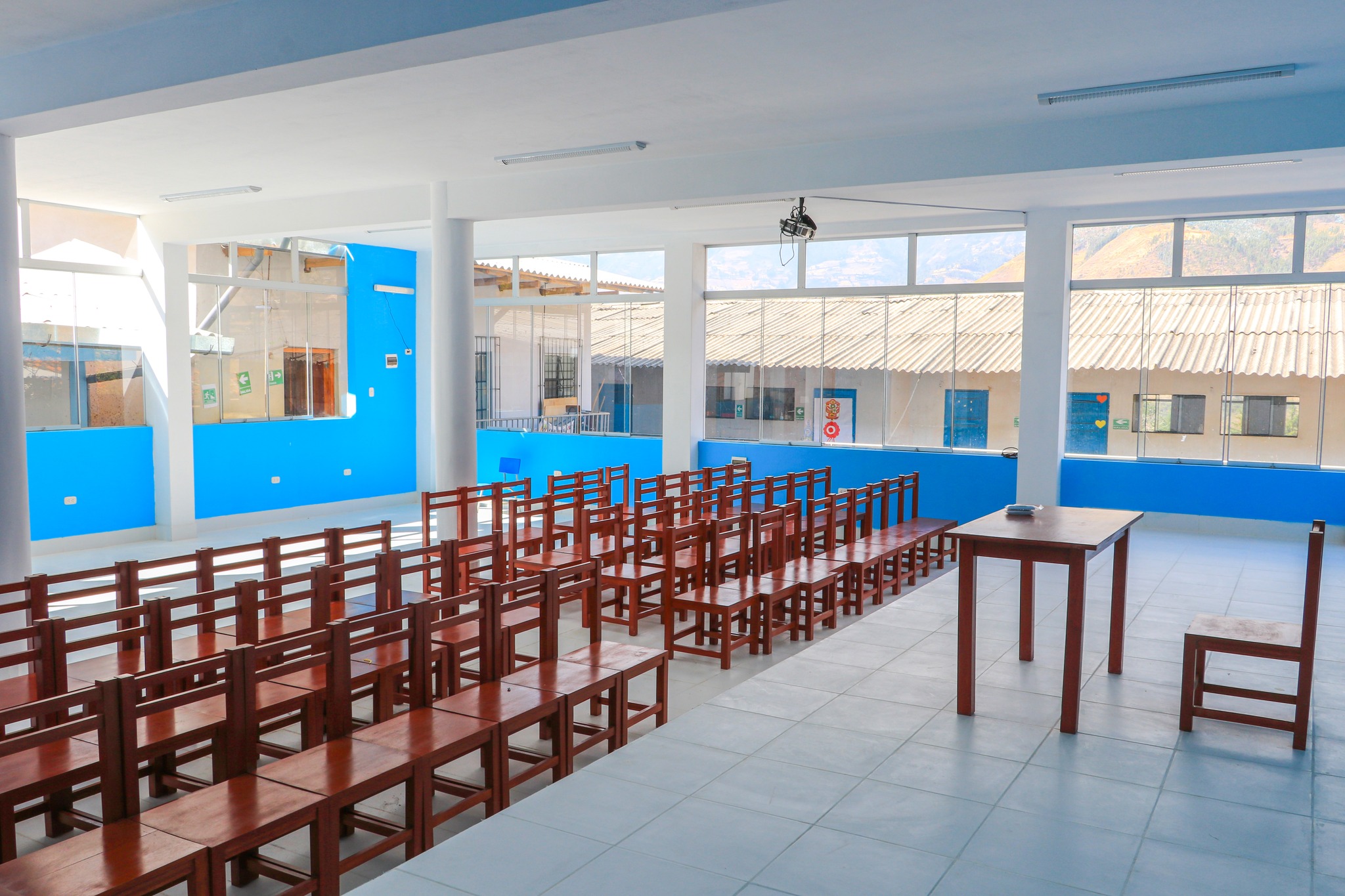 Obra Culminada: Auditorio para la I.E. Ciro Alegría de Sartimbamba