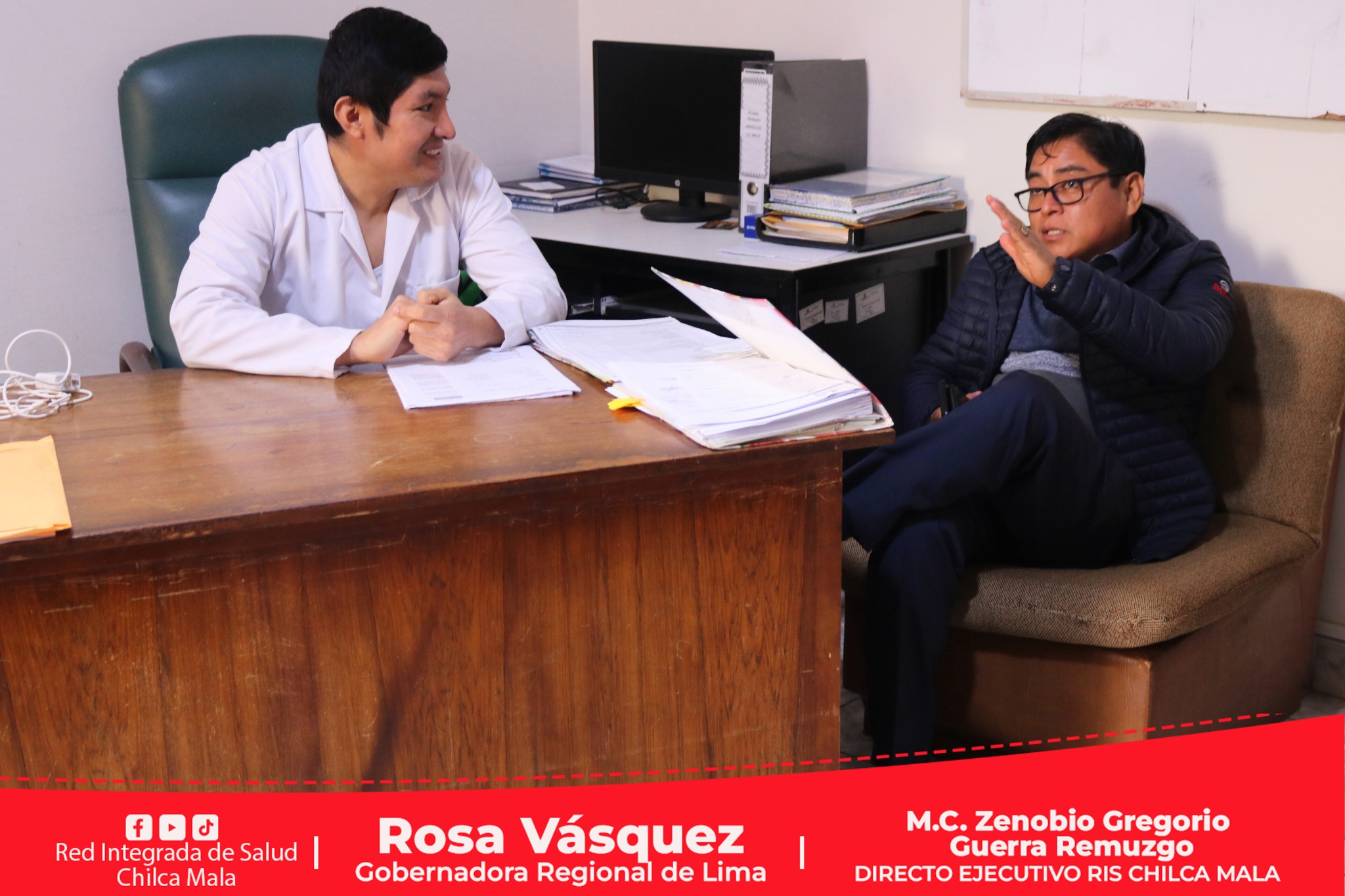 Reunión con el jefe de MicroRed Mala de la jurisdicción de la Red Integrada de Salud Chilca Mala.