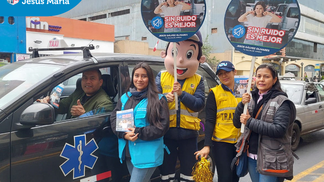 Continuamos recorriendo diferentes puntos del distrito para concientizar a los conductores de transporte público,  privado  y motocicletas  sobre el uso responsable de las bocinas.
Esta iniciativa busca reducir la contaminación sonora y lograr un ambiente más tranquilo y saludable para todos.  Súmate a esta iniciativa y contribuye a un Jesús María más silencioso y armónico.