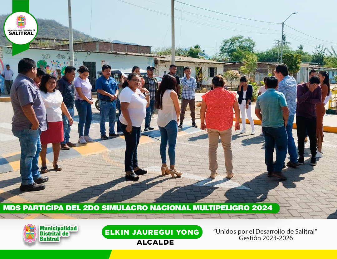 MDS participa del 2do Simulacro Nacional Multipeligro 2024