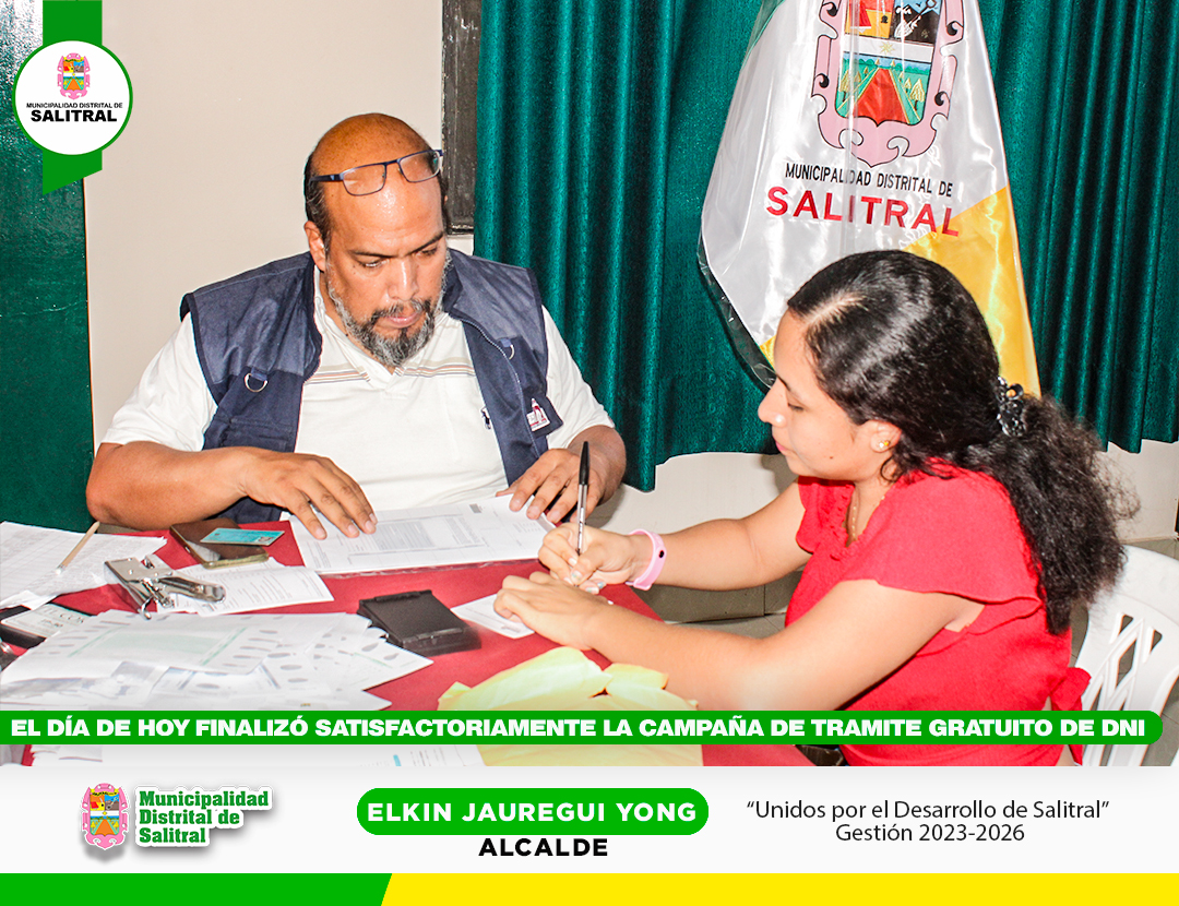 El d铆a de hoy finalizo satisfactoriamente la campa帽a de tramite gratuito de DNI