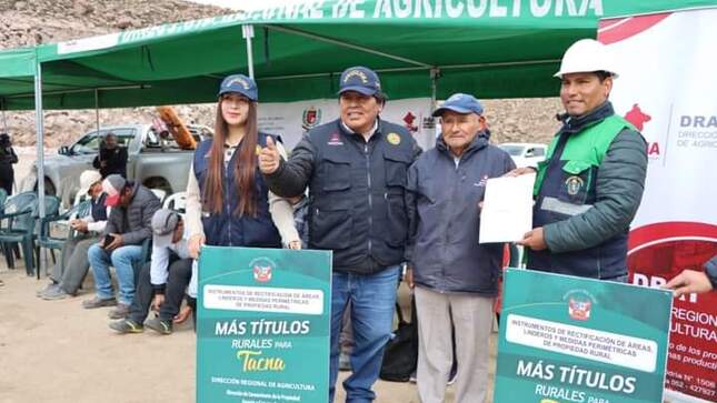 En noviembre entregarán más de dos mil títulos de predios rurales para Tarata 