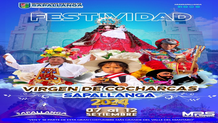 GRONOGRAMA: Festividad de la Virgen de Cocharcas 2024
