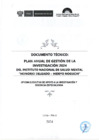 Vista preliminar de documento PLAN ANUAL DE GESTION DE LA INVESTIGACION 2024 2