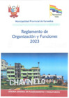 Vista preliminar de documento NUEVO REGLAMENTO DE ORGANIZACIÓN Y FUNCIONES ROF 2023