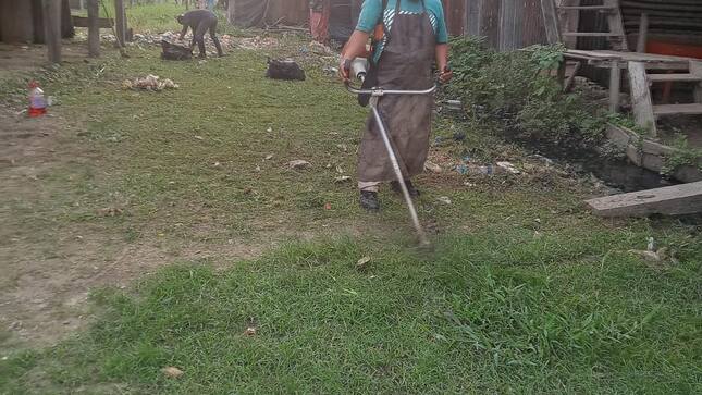 Muni belén realiza minga de limpieza en Pueblo Libre