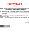 Vista preliminar de documento COMUNICADO dando a conocer el cambio de lugar