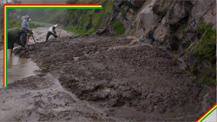 Foto de un deslizamiento de terreno
