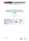 Vista preliminar de documento MANUAL DE PROCEDIMIENTOS DE LA OFICINA GENERAL DE RECURSOS HUMANOS - OGRH