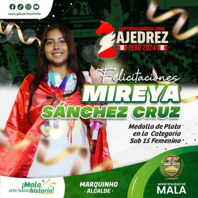 Felicitaciones a Mireya Sánchez Cruz