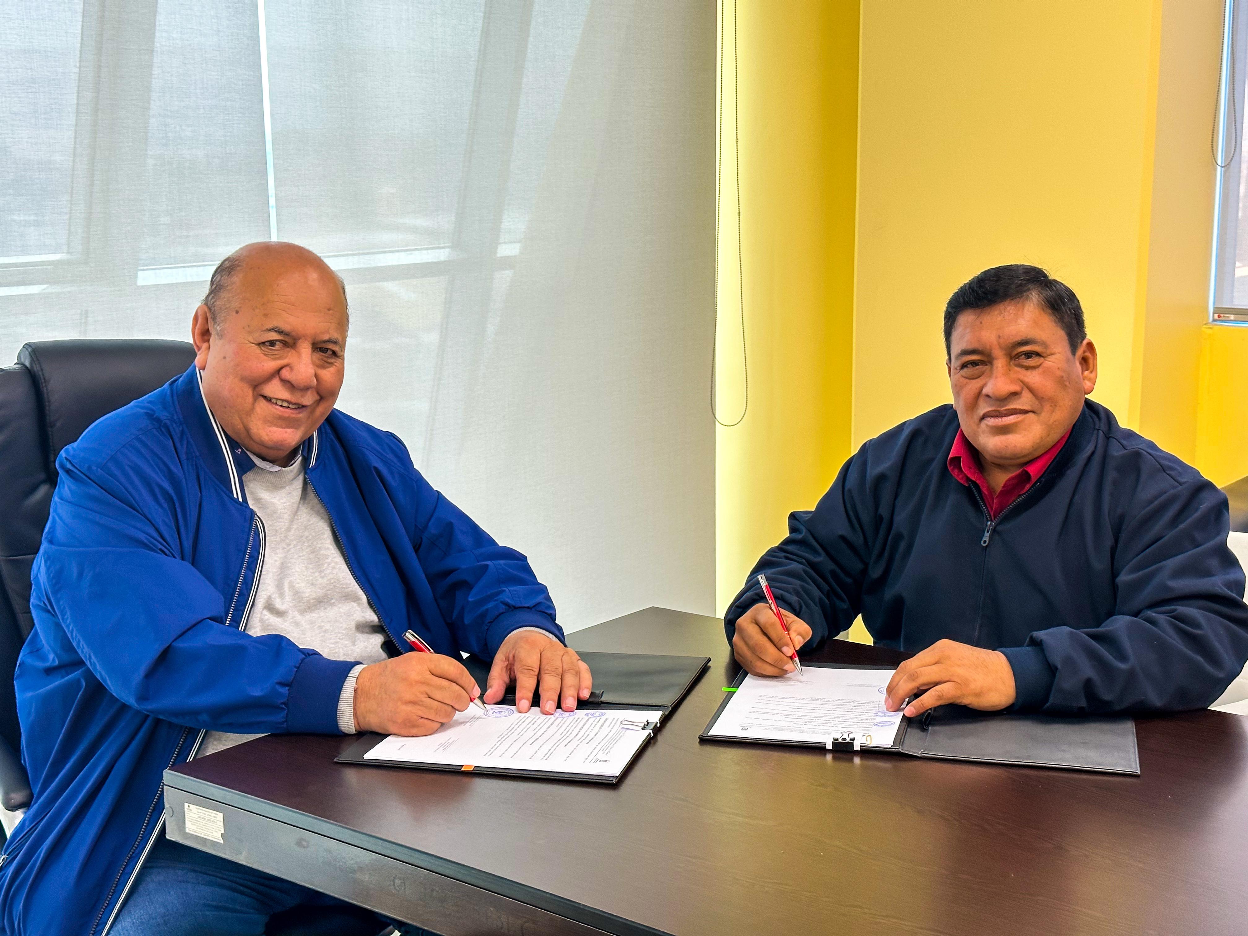 GRT firma convenio para ejecutar dos proyectos viales para Pocollay