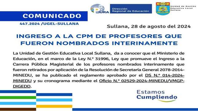 Comunicado N°447-2024