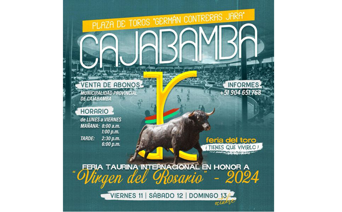 ¡Se inició la venta de abonos para la feria taurina de Cajabamba 2024!