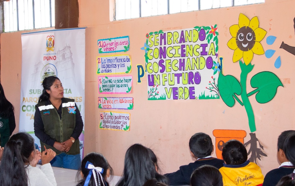 Estudiantes del barrio Porteño impulsan la protección de áreas verdes con la campaña 'Sembrando conciencia, cosechando un futuro verde'