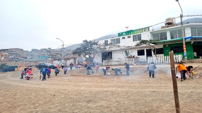 Comuna Provincial y Pobladores del C.P. Nuevo Huaral realizaron faena de limpieza 