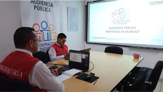 Áncash.- En el marco del fortalecimiento del control social, la Contraloría General de la República realizará el martes 17 y jueves 19 de setiembre la Audiencia Pública Virtual “La Contraloría te escucha” en las provincias de Corongo y Sihuas, respectivamente. A través de este espacio, los ciudadanos y representantes de la sociedad civil organizada podrán presentar alertas y denuncias relacionadas a presuntas irregularidades en obras y servicios del sector público.