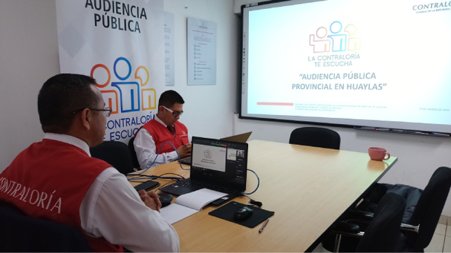 Áncash.- En el marco del fortalecimiento del control social, la Contraloría General de la República realizará el martes 17 y jueves 19 de setiembre la Audiencia Pública Virtual “La Contraloría te escucha” en las provincias de Corongo y Sihuas, respectivamente. A través de este espacio, los ciudadanos y representantes de la sociedad civil organizada podrán presentar alertas y denuncias relacionadas a presuntas irregularidades en obras y servicios del sector público.
