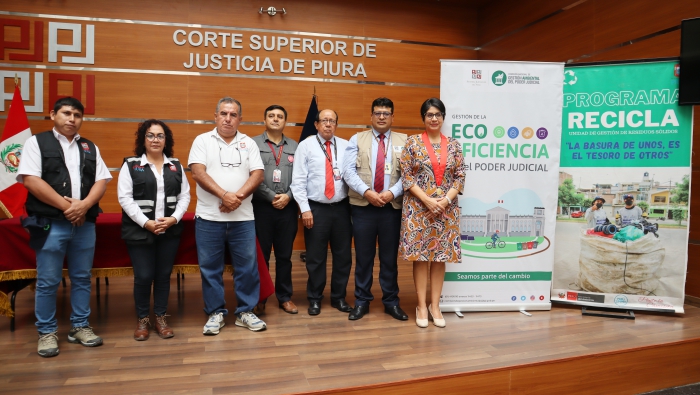 Corte Superior de Piura entregó más de 400 kilos de material reciclable durante campaña “ReciclaPJ”