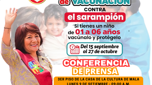 Convocatoria a Conferencia de Prensa: "Barrido Regional de Vacunación contra el Sarampión"