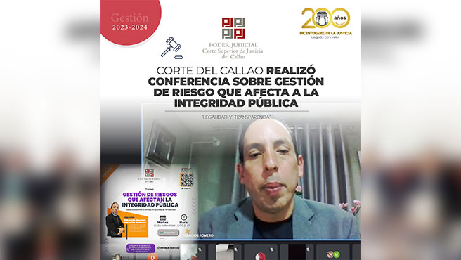 Corte Superior del Callao realizó conferencia sobre Gestión de Riesgo que afecta a la integridad pública