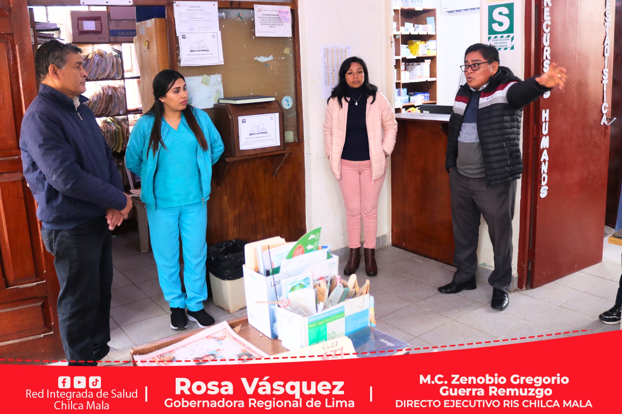 RIS Chilca Mala supervisa atenciones en el puesto de salud de Santa Cruz de Flores