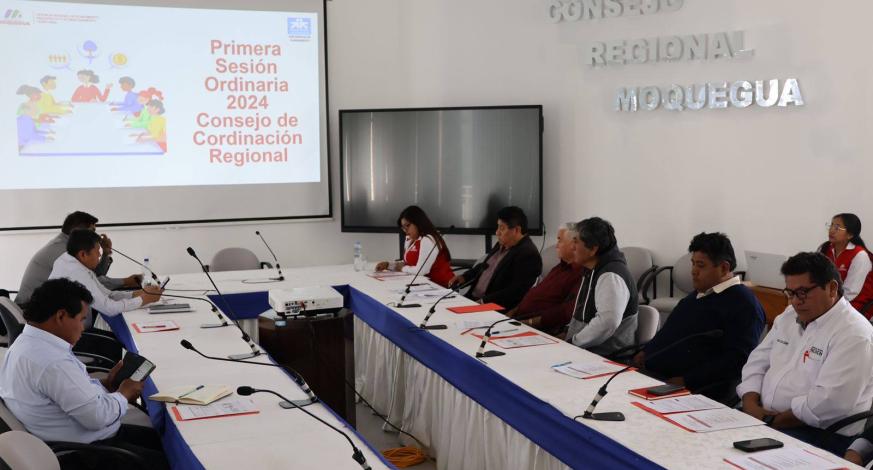 El Alcalde Provincial, John Larry Coayla, participó de la Primera Sesión Ordinaria del Consejo de Coordinación Regional.